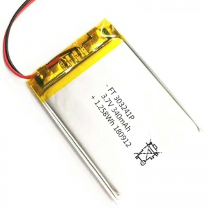 Batería de li-polímero de bloqueo digital 340mah 3.7v ft303241p