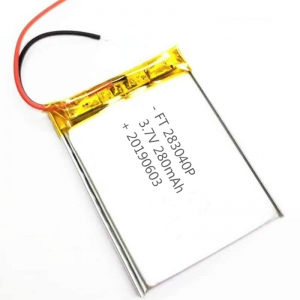 3.7v batería de reproductor de bluetooth polímero de litio ft283040p