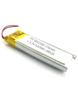 Batería recargable ft501235p del polímero de ión de litio del jugador del bluetooth de 3.7v 170mah