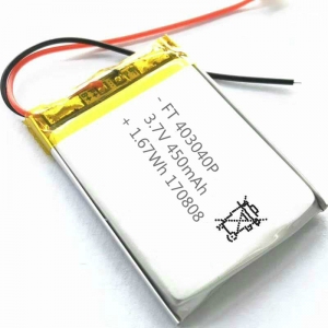 3.7v 450 mah baterías lipol ft403040p