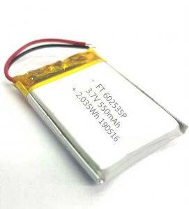 Batería de polímero de iones de litio recargable ft602535p 3.7v 500 mah