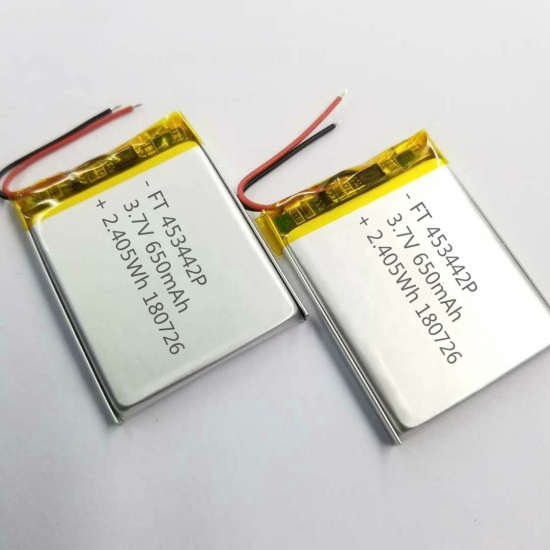 3.7v 650 mah lipol baterías ft453442p para luz led