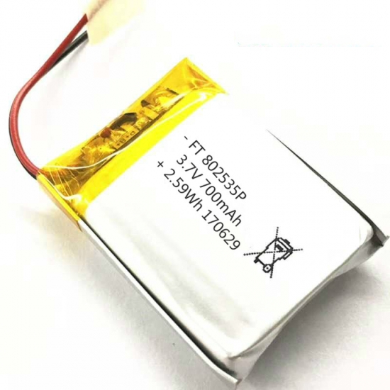 iec62133 un38.3 msds batería de polímero recargable li 3.7 v 700 mah 802535 ultra delgada