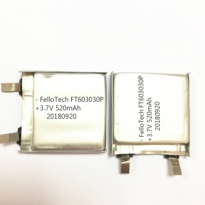 ft603030p 3.7v 520mah batería de iones de litio con certificado
