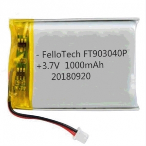 3.7v 1000mah batería de polímero de litio ft903040p con certificado ul