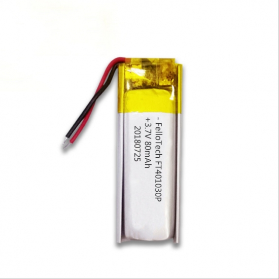 3.7v 80mah batería de polímero de litio ft401030p