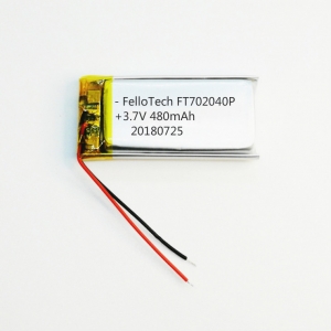 3.7v 480mah ft702040p batería de polímero de litio
