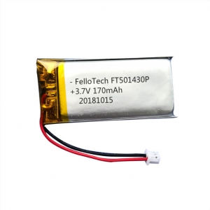 3.7v 170mah baterías de li-polímero ft501430p