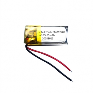 3.7v 65mah bluetooth auricular lipo baterías ft401220p