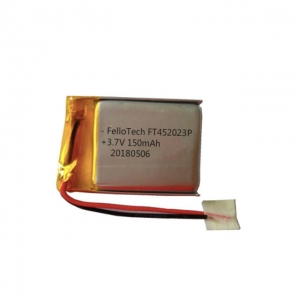 3.7v 150mah baterías de polímero de litio ft452023p