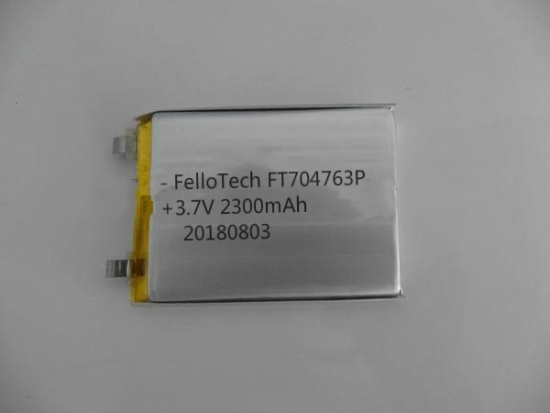 3.7v 2300mah baterías de polímero de litio ft704763p