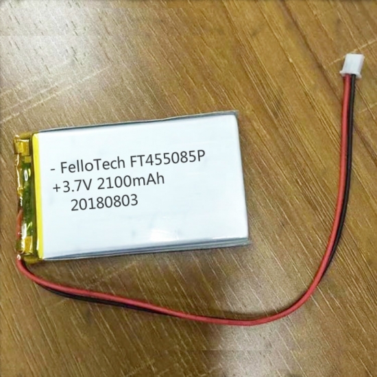 3.7v 2100mah baterías de polímero de litio ft455085p
