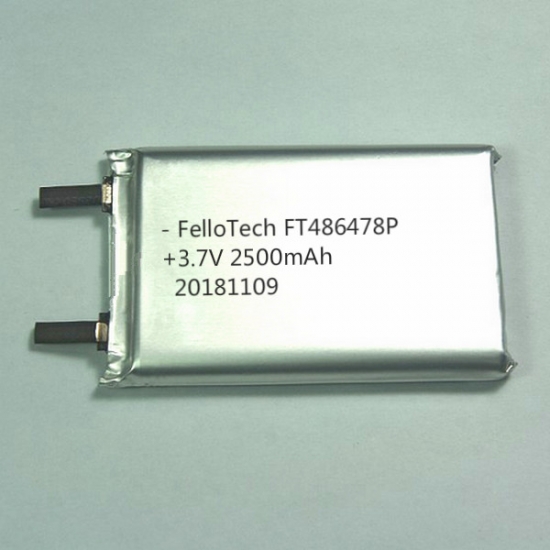 3.7v 2500mah baterías de polímero de litio ft486478p