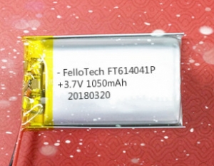 3.7v 1050mah baterías de polímero de litio ft614041p