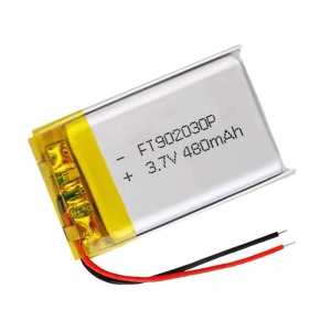 3.7v 480mah batería de polímero de litio ft902030p con certificado ul