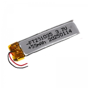 3.7v 55mah batería de polímero de litio wearbale ft251035p