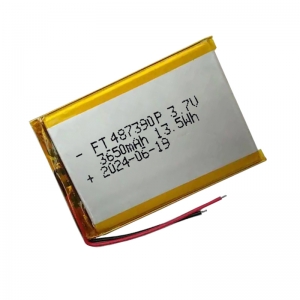 3.7v 3650mah baterías de polímero de litio ft487390p