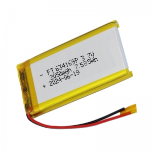 3.7v 2050mah baterías de polímero de litio ft634169p
