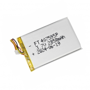 3.7v 2850mah ft407595p batería de polímero de litio