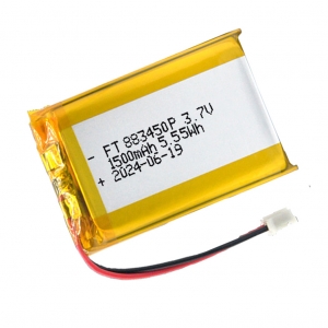 3.7v 1500mah baterías de polímero de litio ft883450p