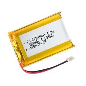 3.7v 850mah baterías de polímero de litio ft473450p