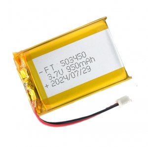 3.7v batería ultra delgada lipo 503450 3.7 v 950 mah batería de polímero de litio de litio li-po