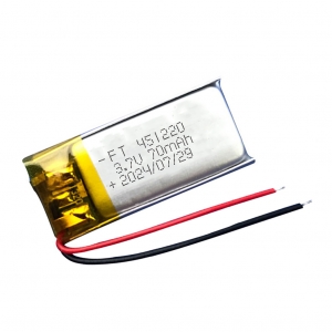 Batería de reproductor de bluetooth de polímero de litio de 3.7v ft451220p