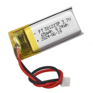 3.7v 65mah bluetooth auricular lipo baterías ft381223p