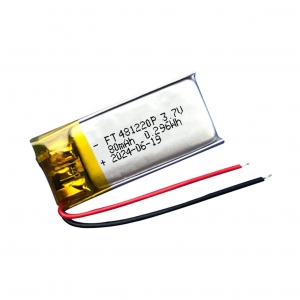 3.7v 80mah ft481220p batería de polímero de litio