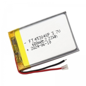 3.7v 600mah batería de polímero de litio ft453048p
