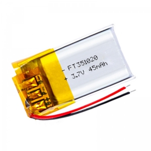 3.7v 45mah batería de polímero de litio wearbale ft351020p
