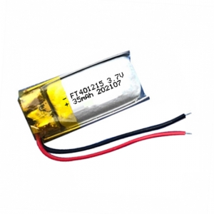 3.7v 35mah baterías de li-polímero ft401215p