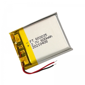 3.7v 600mah baterías de polímero de litio ft603035p