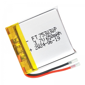 venta caliente 3.7 v pequeño lipo batería oem 753030 650 mah